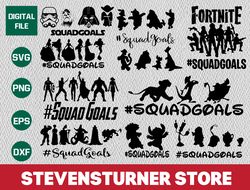 SuperHero Squad Goals SVG, Squadgoal Bundle SVG, Vector for Silhouette Cricut Svg - Download File