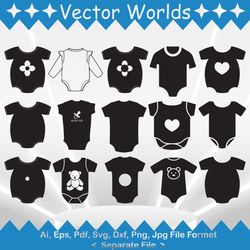 Baby Bodysuit svg, Baby Bodysuits svg, Kids svg, Baby, Bodysuit, SVG, ai, pdf, eps, svg, dxf, png, Vector