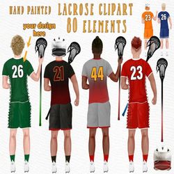 Lacrosse players clipart: "LACROSSE CLIPART" Lacrosse jerseys Sports Clipart Sports Team Clipart Sublimation Design Lacr