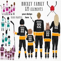 Hockey Family clipart: "HOCKEY CLIPART" Hockey graphics Hockey jerseys Sports Clipart Sports Team Clipart Sublimation De