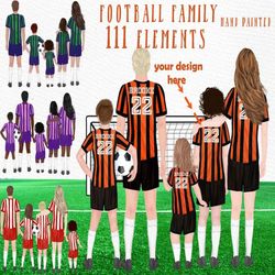 Soccer jerseys clipart: "FAMILY CLIPART" Football clipart Jersey Kids Matching jersey Soccer design Parents with kids Sp