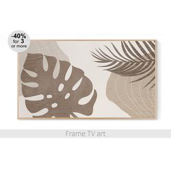 Frame TV art abstract beige floral boho neutral botanical minimalist, Samsung Frame TV art instant download 4K | 545