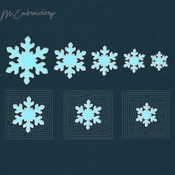 Applique Snowflakes Machine Embroidery Design download