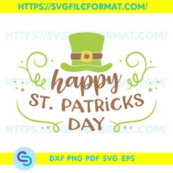 Happy St Patricks Day Svg -  Instant Digital Download