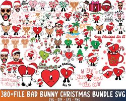 380 file Bad bunny christmas svg,Bad bunny christmas svg eps png, for Cricut, Silhouette, digital, file cut
