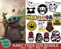 500 baby yoda Bundle svg,500 baby yoda svg eps png, for Cricut, Silhouette, digital, file cut