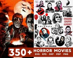 Horror Movies Bundle svg, 350 files Horror Movies svg eps png, for Cricut, Silhouette, digital, file cut
