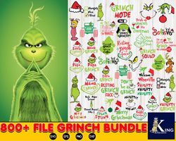 800 file grinch bundle svg , bundle grinch svg eps png, for Cricut, Silhouette, digital, file cut