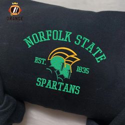 Norfolk State Spartans Embroidered Sweatshirt, NCAA Embroidered Shirt, Embroidered Hoodie, Unisex T-Shirt
