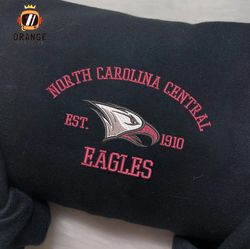 North Carolina Central Eagles Embroidered Sweatshirt, NCAA Embroidered Shirt, Embroidered Hoodie, Unisex T-Shirt