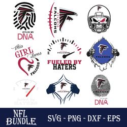 Atlanta Falcons Bundle Svg, Atlanta Falcons Logo Svg, NFL Svg, Sport Svg, Png Dxf Eps File