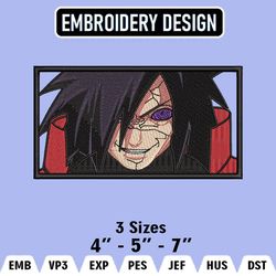 Madara Uchiha Embroidery Designs, Madara Embroidery Files, Naruto Machine Embroidery Pattern, Digital Download