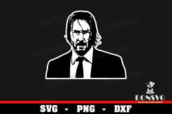john wick character svg cutting file keanu reeves image for cricut action movie vinyl decal vector