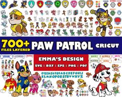 Paw Patrol Svg Bundle, Layered Design Vector Files, SVG for cricut, PNG, DXF, Svg, Eps, Bundle Svg - Download