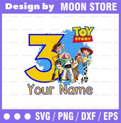 Boys Toy Personalised Birthday, Toy story 3rd Birthday Boy Clipart, Printable PNG Transparent Background, Birthday Toy s