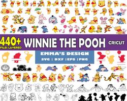 Winnie the Pooh Svg Bundle, Layered Design Vector Files, Svg for cricut, Png, Dxf, Svg, Eps, Bundle Svg - Download