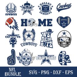 Bundle Dallas Cowboys Svg, Logo Dallas Cowboys Svg, NFL Svg, Sport Svg, Png Dxf Eps File