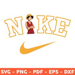 Luffy x Nike Svg, Monkey D. Luffy Svg, Monkey D. Luffy With Straw Hat Svg, One Piece Svg, Luffy Svg, Eps - Download File