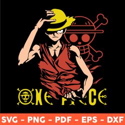 One Piece Monkey D. Luffy Svg, Anime Cartoon Svg, One Piece Svg, Luffy Svg, Anime Svg, Svg, Png, Dxf, Eps - Download