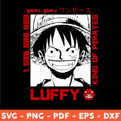 One Piece Monkey D. Luffy Svg, King Of Pirate Svg, One Piece Svg, Luffy Svg, Japanese Anime Svg, Png, Eps - Download