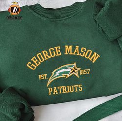 George Mason Patriots Embroidered Sweatshirt, NCAA Embroidered Shirt, Embroidered Hoodie, Unisex T-Shirt