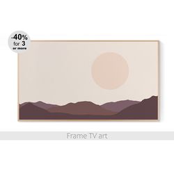 Samsung Frame TV Art Digital Download 4K, Samsung Frame TV Art Abstract Landscape beige boho minimalist modern | 166