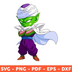 Piccolo Dragon Ball Chibi Svg, Piccolo Svg, Dragon Ball Svg, Anime Svg, Anime Character Svg, Eps - Download