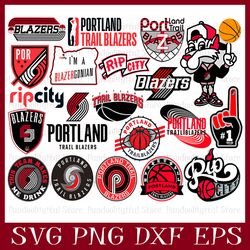 Portland Trail Blazers bundle, Portland Trail Blazers svg, Basketball Team svg, Basketball svg, nba svg, nba logo