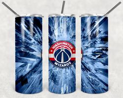 Washington Wizards Tumbler Wrap Design - JPEG & PNG - Sublimation Printing - NBA - Basketball - 20oz Skinny Tumbler