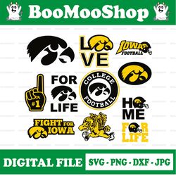 Iowa Hawkeyes Football svg, football svg, silhouette svg, cut files, College Football svg, ncaa logo svg