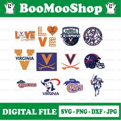 virginia cavaliers football svg files, cricut, silhouette studio, digital cut files, cricut, football svg, ncaa