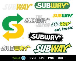 Subway svg cut file, fast food svg cut file