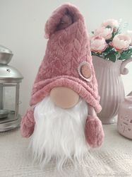 Pink plush gnome stuffed doll gift for lovers gnomes