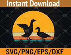 Goose Vintage Retro Svg, Eps, Png, Dxf, Digital Download