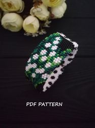 pdf bead crochet pattern , crochet pattern for beaded bracelet