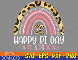 Pi Day Spiral Pi Math Teacher 3 1 4 Leopard Rainbow Svg, Eps, Png, Dxf, Digital Download