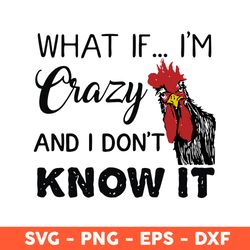 Chicken What If I am Crazy Svg, Chicken Svg, Chicken Png, I am Crazy Svg, Svg, Eps, Dxf, Png - Download File