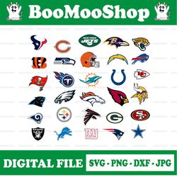NFL Logo SVG Bundle Football Logo NFL Logo NFL Teams Svg  Clipart Digital Download