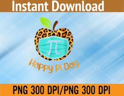 Happy Pi Day Love Math Teacher Leopard Pi Mask PNG Digital Download