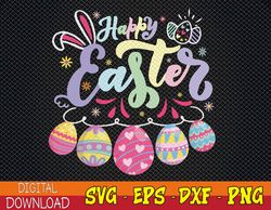Happy Easter Bunny Spring Easter Egg Hunt Easter Women Svg, Eps, Png, Dxf, Digital Download