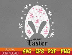 Happy Easter Bunny Rabbit Face Funny Easter Day Svg, Eps, Png, Dxf, Digital Download