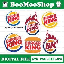 Burger King Logo Bundle SVG, PNG, JPG - Ready To Use, Instant Download, Silhouette Cutting Files