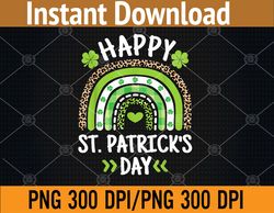 Happy St Patricks Day Leopard Print PNG Digital Download
