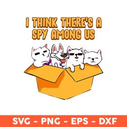 I Think There's A Spy Among Us Puppy Cats Svg, Dog Svg, Cat Svg, Eps, Dxf, Png - Download File
