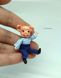 Miniature dollhouse Pigy boy doll