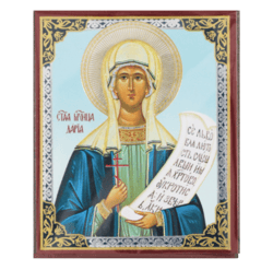 The Martyr Saint Daria of Rome | Handmade icon  | Size: 2,5" x 3,5"