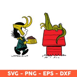 Marvel Loki And Lacoste On Snoopy Doghouse Svg, Loki Svg, Marvel Svg, Snoopy Svg, Eps, Dxf, Png - Download File