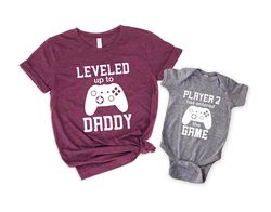 Leveled up Shirt,Dad and son matching Shirts Shirt,New Dad Shirt,Dad Shirt,Daddy Shirt,Father's Day Shirt,Gift for Dad