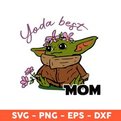 Baby Yoda Best Mom Svg, Baby Yoda Svg, Star Wars Svg, Eps, Dxf, Png - Download File