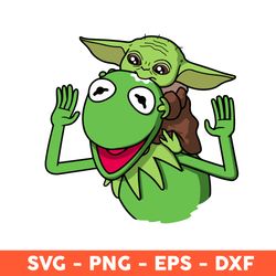 Kermit And Baby Yoda Svg, Kermit Svg, Baby Yoda Svg, Eps, Dxf, Png - Download File